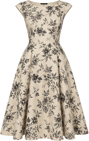 A floral print midi dress