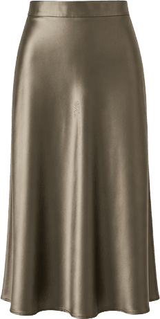 A satin midi skirt